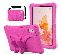 EabHulie Coque Enfant pour Lenovo Tab M9 2023 TB-310FU 9,0" Étui Antichoc Léger en EVA avec Bandoulière et Support Papillon Rose Rouge