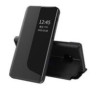 Eabhulie Étui en Cuir PU pour Huawei Mate 20 Pro Coque, Smart View Fenêtre Flip Stand Cover Housse de Protection pour Huawei Mate 20 Pro Noir