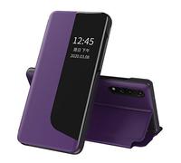 Eabhulie Étui en Cuir PU pour Huawei P20 Pro Coque, Smart View Fenêtre Flip Stand Cover Housse de Protection pour Huawei P20 Pro Violet