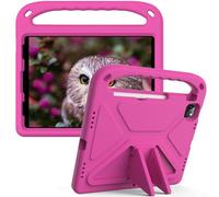 Eabhulie Étui pour iPad Pro 12.9 6th/5th/4th/3rd 2022/2021/2020/2018 Coque de Protection pour Enfant, Housse Légère et Antichoc en EVA avec Poignée et Support Rose