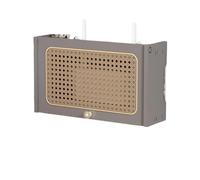 EABKLPQRS Meuble de Rangement pour routeur en Bois, Rattan Wall Mounted Router Storage Cabinet Multicolor 40-80cm(Grey,40cm)