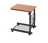 EABKLPQRS Table à Plateau réglable en Hauteur, Table de lit roulante, Bureau d'ordinateur Portable réglable 30kg, Multicolore, Hauteur 56-76cm(A)