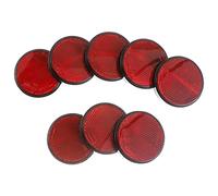 Eacalyc Catadioptres Rond Rouge pour Remorque, Catadioptres Adhésif Rond Réflecteurs Arrière de Caravane Réflecteur de Sécurité pour Caravane Camion ou Machines Agricoles Paquet de 8