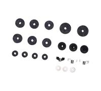 Eacam 12 Pads en Feutre, 9 Pièces Métalliques, Kit D'accessoires de Batterie, Pads en Feutre de 2,5, 4 et 5 Cm, Léger et Portable, Pièces Rechange Complètes, Absorption des Cho