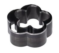 Eacam 2pcs Dies de Coupe en Cuir, Manuel de Fleur Manuel Moulage en Alliage en Alliage en Acier Outils 58 Mm 46 Mm Dia, Forme Exacte, Surface de Coupe Soignée, Outil de Poinçonnage