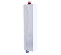 Eacam 3000 W Mini Chauffe-Eau sans Réservoir électrique, Eau Chaude Instantanée pour Le Lavage de la Cuisine de la Salle de Bain, avec Un Voyant LED, Une Taille Compacte, Un (Trésor Blanc de Cuisine