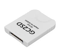 Eacam Adaptateur de Carte de Stockage Micro Premium GC2SD, Plug and Joue Portable Professional Game Console Memory Memory Card Reader pour Wii, Prend en Charge 512 Go avec Swiss, Xeno, (Blanc)