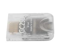 Eacam Adaptateur de Carte de Stockage Micro Premium GC2SD, Plug and Joue Portable Professional Game Console Memory Memory Card Reader pour Wii, Prend en Charge 512 Go avec Swiss, Xeno, (Clair)