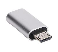 Eacam Adaptateur de Chargement de Type C vers Micro USB, Solide et Résistant à la Corrosion pour Téléphones Mobiles, 1x (Argent)