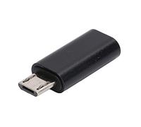 Eacam Adaptateur de Chargement de Type C vers Micro USB, Solide et Résistant à la Corrosion pour Téléphones Mobiles, 1x (Noire)