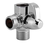Eacam Adaptateur de Douche G1/2 Inverseur 3 Voies en Laiton chromé, Vanne Universelle en T pour Montage sur Bras de Douche, Installation Facile, Raccord pour Système D'eau Domestique
