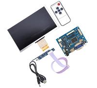 Eacam Affichage TFT LCD de 7 Pouces, 1024 * 600 Kit D'écran VGA Monitor pour 3/2, Alimentation 12V, Entrée AV, Fonction de Fiche et de Lecture