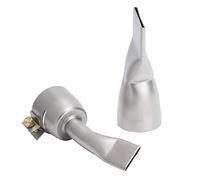 Eacam Bulle de Pistolet à Air Chaud, Pistolet de Soudage en Acier Inoxydable Ensemble de Buse Plate, Résistante à la Chaleur, Anti-rouille, pour les Plaques PVC PP, Adaptées à la