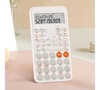 Eacam Calculatrices Scientifiques 240 Fonctions avec écran LCD 2 Lignes, Affichage Clair, Conception Compacte et Légère pour étudiants, école, Bureau, Portable à Transporter (Blanche)