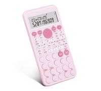 Eacam Calculatrices Scientifiques 240 Fonctions avec écran LCD 2 Lignes, Affichage Clair, Conception Compacte et Légère pour étudiants, école, Bureau, Portable à Transporter (Rose #1P)