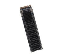 Eacam Carte D'extension M.2 Performances Fiables avec Puce ASM1166, pour Solutions de Stockage dans Les Ordinateurs Portables, Alliage D'aluminium, 1 unité
