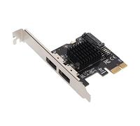 Eacam Carte PCIE 1X à 2 Ports Power Over ESATA, Transmission Stable 6Gbps pour Ordinateurs Portables et de Bureau, Idéale pour L'extension du Stockage