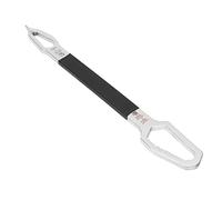 Eacam Clé à Molette en Forme de clé Universelle, Universelle à Double extrémité, Multifonctionnelle, Conception Ultra Longue de 6 24 Mm avec Acier Inoxydable PVC pour la Rép (Noir)