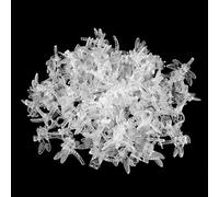 Eacam Clips de Tige de Jardin, Forte Adhérence, Joli Design, Aspect Mignon, en Plastique Robuste.Assez Grand pour Faire le Tour de la Tige et la Soutenir sans L'endommager.Facile à (Blanc transparent)