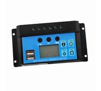 Eacam Contrôleur de Charge Solaire 60A, Micro-contrôleur intégré, Gestion PWM en 3 étapes, Protection Court-circuit, Double Protection Inversée MOSFET, Matériau ABS 24V, ABS, (50A)