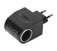 Eacam Convertisseur d'alimentation AC à DC, Adaptateur de Allume-cigareur 12V 1.5A Car, Indicateur de Charge à LED Multifonctionnel, adapté à L'électronique de Petites Voitures, (Bouchon UE)