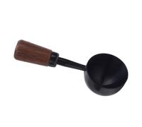 Eacam Cuillère à Mesurer le café Vintage, en Acier Inoxydable avec Manche en Bois, Ustensile de Cuisine pour Servir le café, thé, Lait Poudre et les Ingrédients de Cuisson (S 15ML Noir)