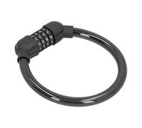 Eacam Cylindre de Serrure en Alliage de Zinc de Haute sécurité, Câble de Verrouillage de Vélo à 4 Chiffres pour Faire du Vélo en Extérieur, avec Fonction de Verrouillage, Serrures à (Noire)