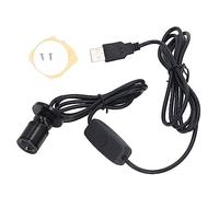 Eacam Éclairage de Spot USB, Mini Projecteur à LED Dimmable avec Câble de 6,6 Pieds, Kit de Raccord à Vis, 5v pour Armoire de Bijoux en Vitrine, Porche (Lumière Blanche Chaude 3000K)