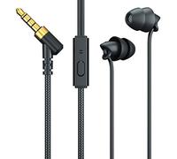 Eacam Écouteurs Intra-Auriculaires de Haute qualité avec Micro pour Un Sommeil Profond et Une Suppression du Bruit, Silicone Léger et Confortable, Gris, 1 unité (Noire)