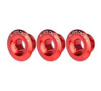 Eacam Écrou à Vis D'axe de Vélo, 3 Pièces en Alliage D'aluminium, Accessoire D'écrou D'arbre de Vélo, Couvercle de Manivelle de Cyclisme, Léger, Facile à Installer et à (18mm rouge 3 pièces vendues)