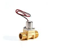 Eacam Électrovanne Inductive Électrovanne à Impulsion Vanne D'eau DC4.5V 1/2 Pouce Laiton Or G1/2 Contrôle D'impulsion Négatif Positif Conception Compacte pour Urinoir Robinet de (Cuivre 211B)