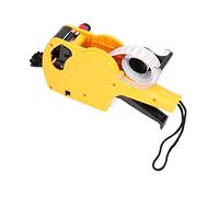 Eacam Étiqueteuse Manuelle, Pistolet à étiquettes de Prix à 8 Chiffres, Remplacement Facile du Rouleau d'encre, Outil de Marquage Portable pour Vêtements, Jouets, Bagages, Tapis (Jaune)