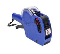 Eacam Étiqueteuse Manuelle, Pistolet à étiquettes de Prix à 8 Chiffres, Remplacement Facile du Rouleau d'encre, Outil de Marquage Portable pour Vêtements, Jouets, Bagages, Tapis (Bleu)