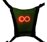 Eacam Gilet de Course à LED, Commande Vocale et Carquois, Panneau Lumineux Amovible, Batterie Rechargeable, Gilet de Course avec Lumières LED, Lumière Clignotante 7 Couleurs, pour Les (Jaune)