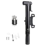 Eacam Gonfleur Portable, Pompe 2 en 1 et Outil clé pour Réparation d'urgence de Balle de Moto Vélo, Compact (Noire)