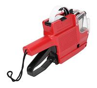Eacam Gun-tag, 10 Chiffres 2 Lignes Marker Labeller, avec Roue d'encre pour Magasin de Bureaux de Bureau (Rouge)
