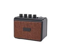 Eacam Haut-parleur de Guitare BT, Ampli de Guitare sans Fil avec Deux Tonalités Déformées, Batterie Rechargeable, Prise Casque pour la Pratique en Extérieur