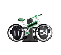 Eacam Horloge Unique et élégante, Design Vintage, Artisanat raffiné, Horloge Mécanique à Bascule, Horloge de Table, Horloge de Tourne-page de Vélo, Petite Horloge, Choses Cool pour la (Verte)