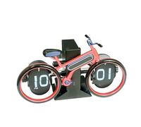 Eacam Horloge Unique et élégante, Design Vintage, Artisanat raffiné, Horloge Mécanique à Bascule, Horloge de Table, Horloge de Tourne-page de Vélo, Petite Horloge, Choses Cool pour la (Or rose)