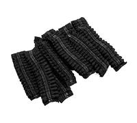 Eacam Housses D'oreillettes Jetables Extensibles, 100 Pièces, Protections D'hygiène pour Hôpitaux, Cafés Internet, Bibliothèques, Tissu Non tissé, 11cm (Noire)