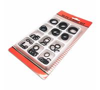 Eacam Kit D'assortiment en Caoutchouc o en Caoutchouc 100pc avec Boîte de Rangement pour la Réparation de Scellement (Noir)