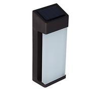 Eacam Lampadaire Solaire étanche avec éclairage LED | Aluminium haute durabilité, consommation d\'énergie efficace, adapté à un éclairage extérieur uniforme, design en verre