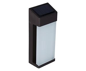 Eacam Lampadaire Solaire étanche avec éclairage LED | Aluminium haute durabilité, consommation d\'énergie efficace, adapté à un éclairage extérieur uniforme, design en verre
