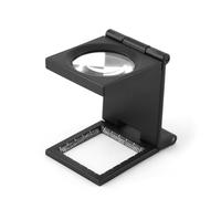 Eacam Loupe de Loupe de Loupe de Loupe de Pliage 10x en Zinc, Compact et Portable avec échelle pour L'industrie de la Montre, Lecture, et Plus Encore