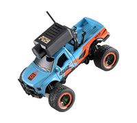 Eacam Mini Voiture RC 2.4G 4WD FPV VÉHICULE Tout-Terrain avec CAMÉRA HD GYRO LED LUMIÈRES (Bleue)