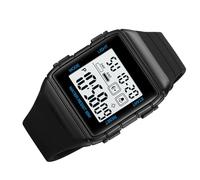 Eacam Montre de Sport Montre de Sport D'athlétisme 1960 Numérique Double Compte à Rebours Chronographe Réveil 50 M étanche avec Rétroéclairage EL pour la Cours (Bleue)