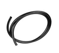 Eacam Motorcycle Universal Non Braided Rubber Fuel Line Hose Petrol Oil Pipe 1m Long Black, Made of High Quality Material and Durable in Use, Clean and Fast Flowing, Provides Constant