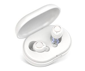 Eacam Paire D'aides Auditives, Réduction Intelligente du Bruit, Bouchons D'oreille en Silicone Souple, Aide Auditive à Charge Magnétique, Conception en Maille D'isolation pour Per