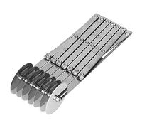 Eacam pâte à Plusieurs Roues, Diviseur de Pâtisserie, Pizza en Acier Inoxydable avec Spécifications pour Outils de Cuisson (Couteau à sept roues)