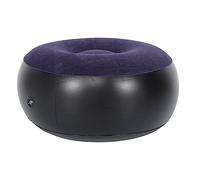 Eacam Petite Chaise de Camping Pliante Gonflable Floquée, Repose-Pieds en PVC pour la Maison, Le Bureau, Les Voyages avec Ottoman, Balle de Yoga pour Voiture, Salon ou Petit